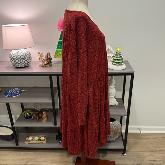 Torrid Red Textured Knit Long Sleeve Midi Dress – Women’s Size 4 (Plus) - Picture 11 of 15